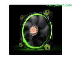 COOLER THERMALTAKE RIING 14 LED GREEN RADIATOR FAN