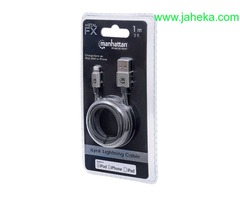 MANH CABLE LIGHT ILYNK 394345 1MT P/IPHONE/GRA METAL