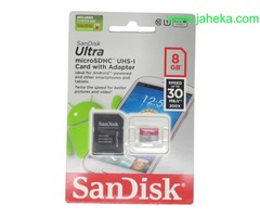 MEM. SD 8GB MICRO 2X1 SANDISK CLASS 10